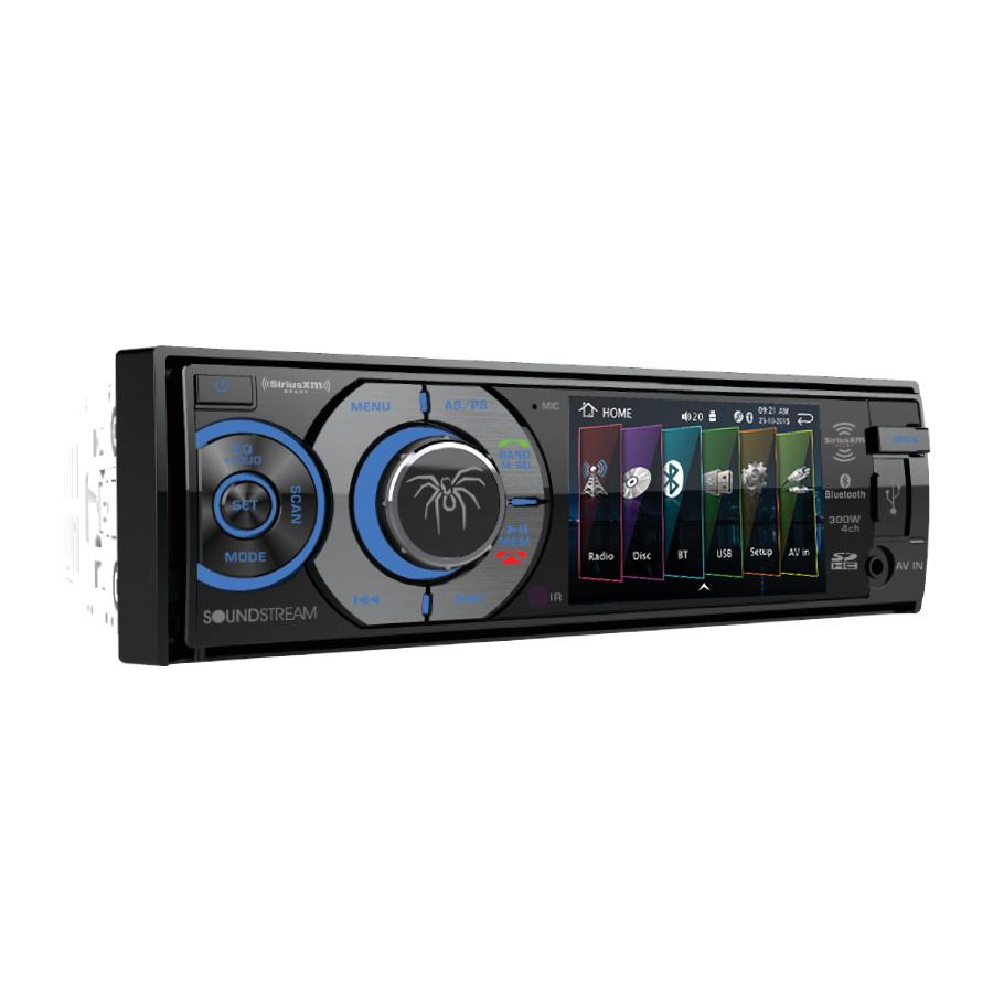 Soundstream VR-345B, 1-DIN AptiX Source Unit, w/ Bluetooth, & Detach 3.4" LCD
