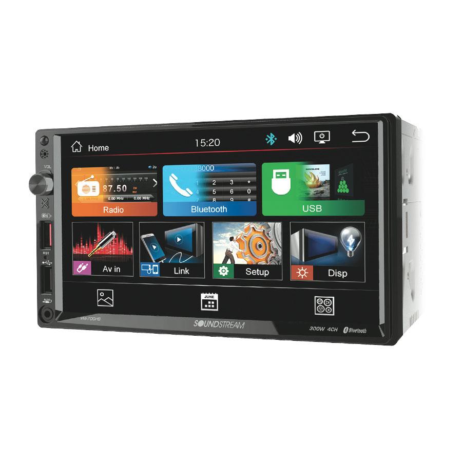Soundstream VM-700HB, 2-DIN Digital Media (no DVD) w/ Phonelink, Bluetooth & 7" Capacitive LCD