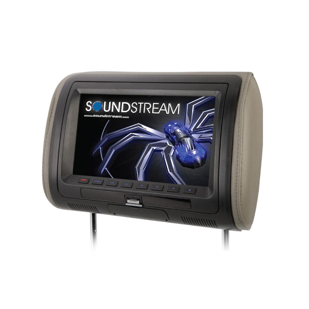 Soundstream VHD-90CC, Universal DVD Headrest w/ 9" LCD, 3 Color Changeable