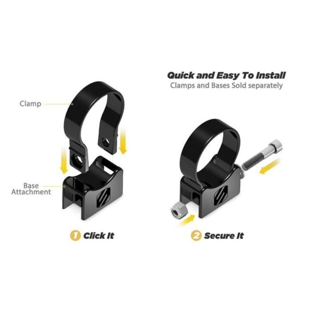 Scosche PSM21004, Baseclamp Small Strap Base (Requires 1 Clamp - Not Included)