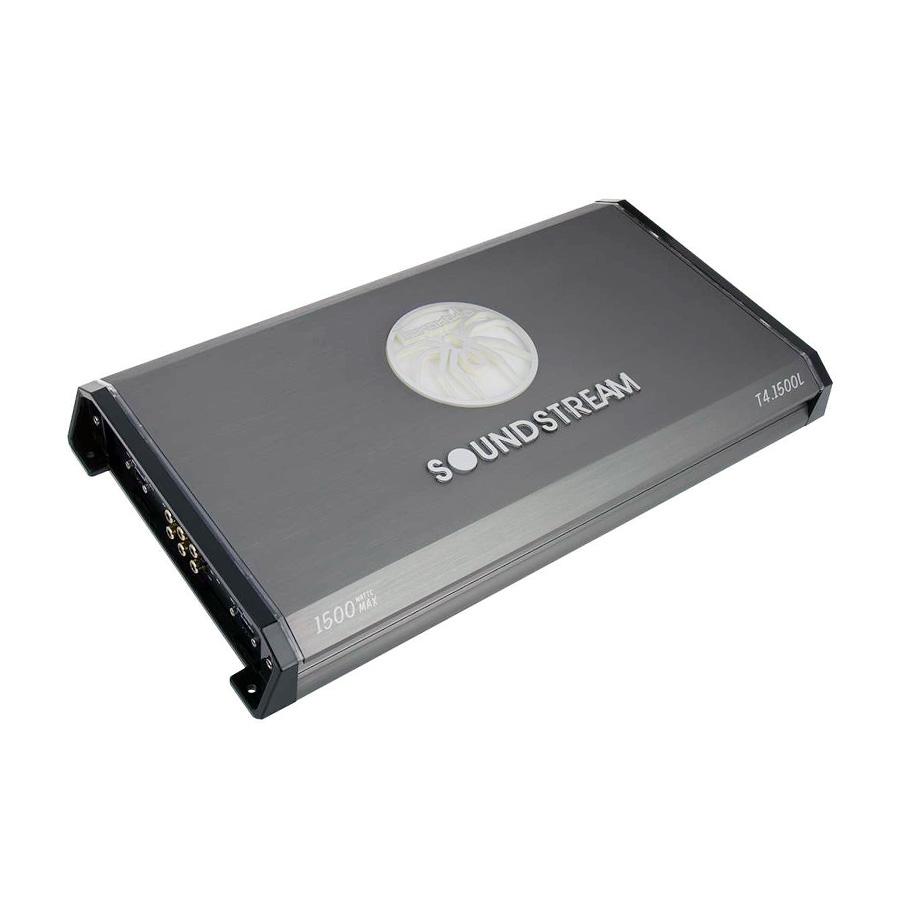 Soundstream T4.1500L, Tarantula Electro 4 Channel Class A/B High Headroom Super Power Amplifier w/ RGB Lights - 1500W