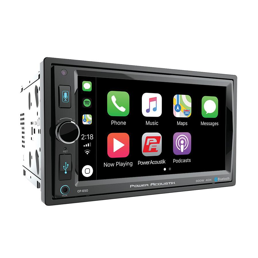 Power Acoustik CP-650, 2-DIN 6.5" Digital Media Source Unit w/ Apple CarPlay & Bluetooth