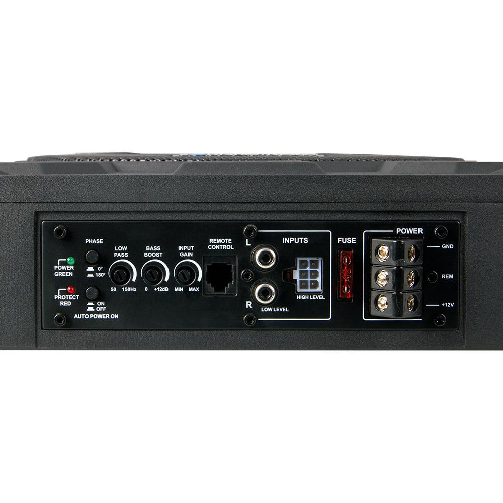 Soundstream USB-8P, Powered Shallow Under Seat 8" Subwoofer Enclosure w/ 2 Passive Radiators, 800W