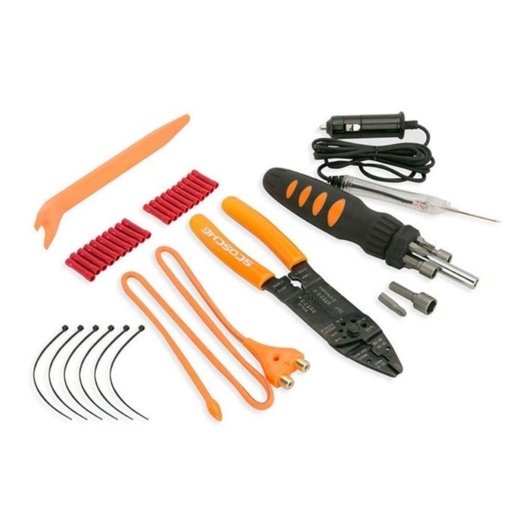 Scosche TK12A, 12Volt Toolkit, Crimpers/Strippers, Wirerunner, Panel Removal Tool