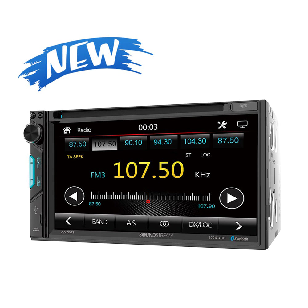 Soundstream VR-7002, 7" Double DIN Multimedia Receiver w/ Phonelink & Bluetooth