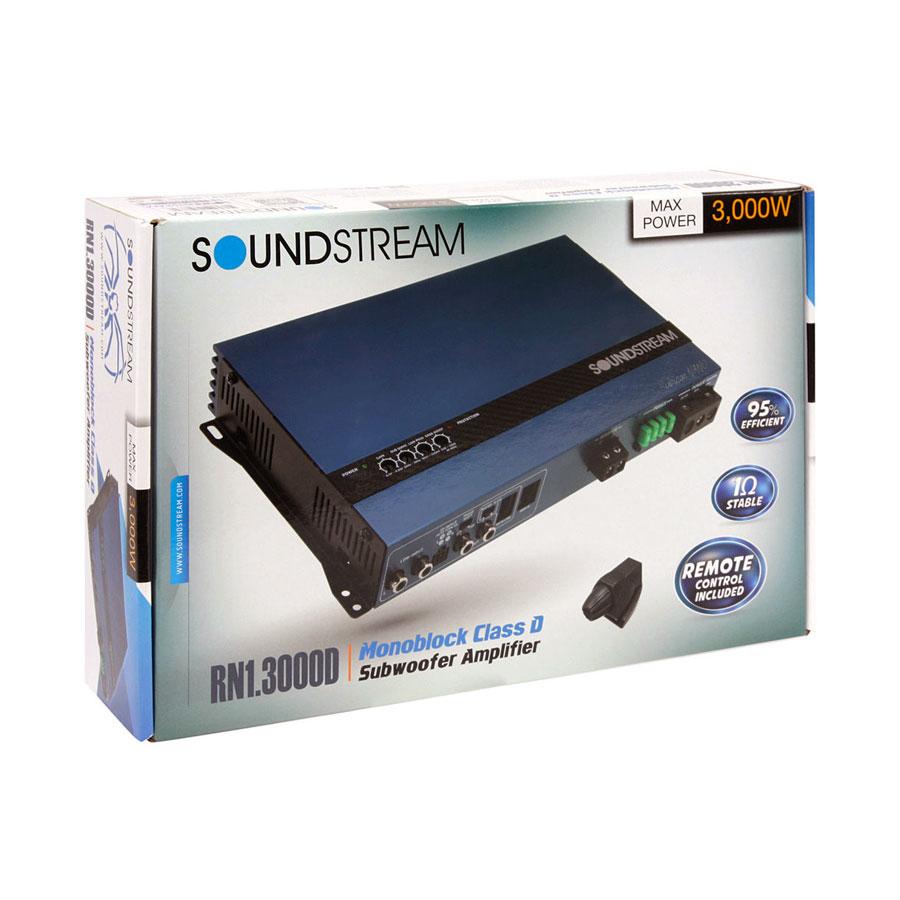 Soundstream RN1.3000D, Rubicon Nano Monoblock Class D Amplifier, Bass Remote - 3000W