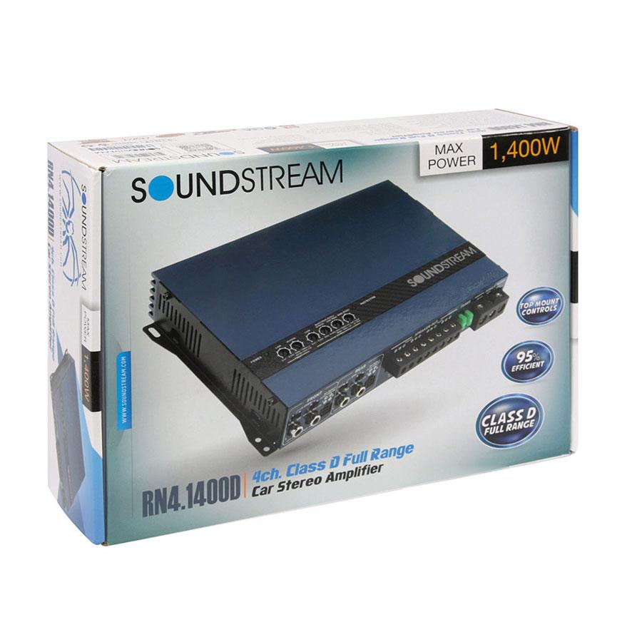 Soundstream RN4.1400D, Rubicon Nano 4 Channel Class D Full Range Amplifier - 1400W