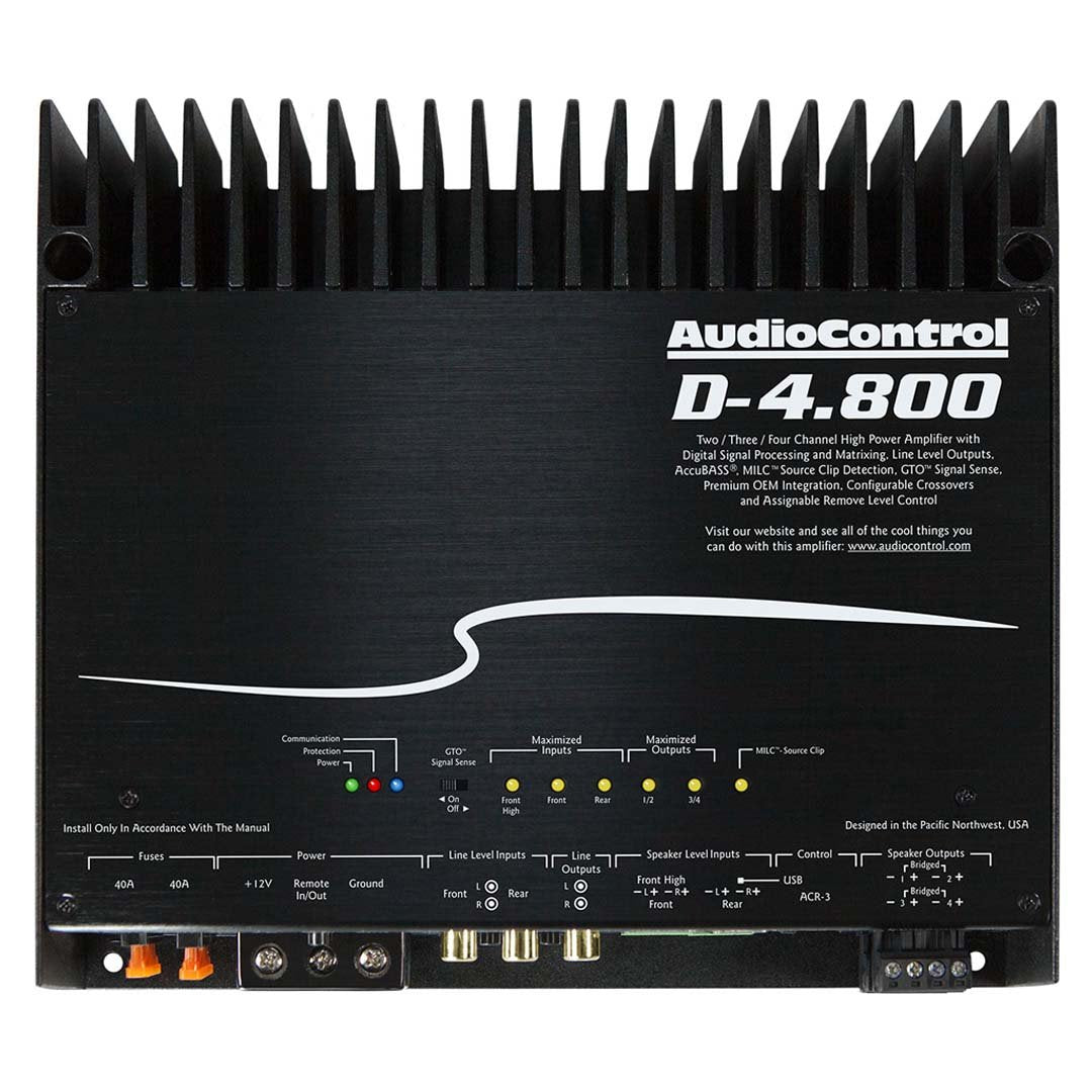 AudioControl D-4.800, 4/3/2 Channel Matrix DSP Amplifier