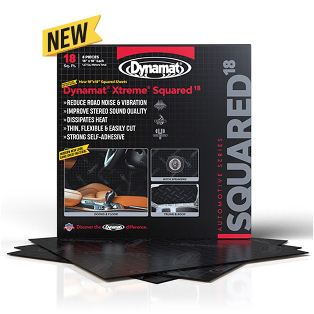 Dynamat 10420, Xtreme Sound Deadener Squared 18 Pack 8 Sheets (18"x18") 18 Sq Ft.