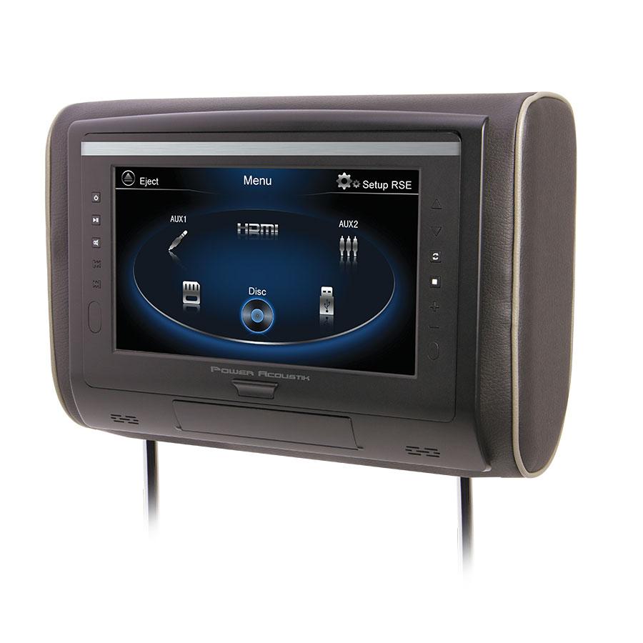 Power Acoustik H-94, Universal Headrest w/ 9" LCD, 3 Color Changeable