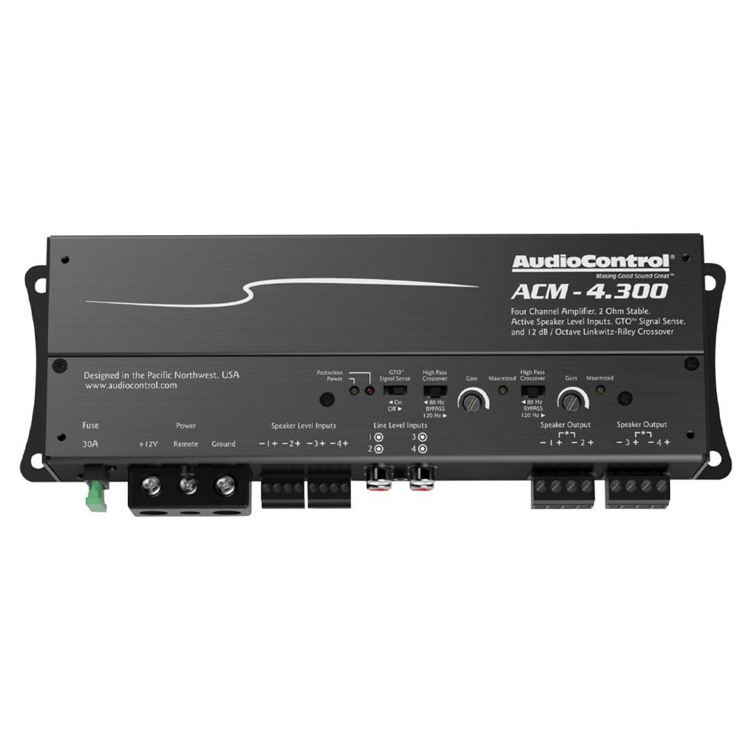 AudioControl ACM-4.300, ACM 4 Channel Class D Micro Amplifier, 300W