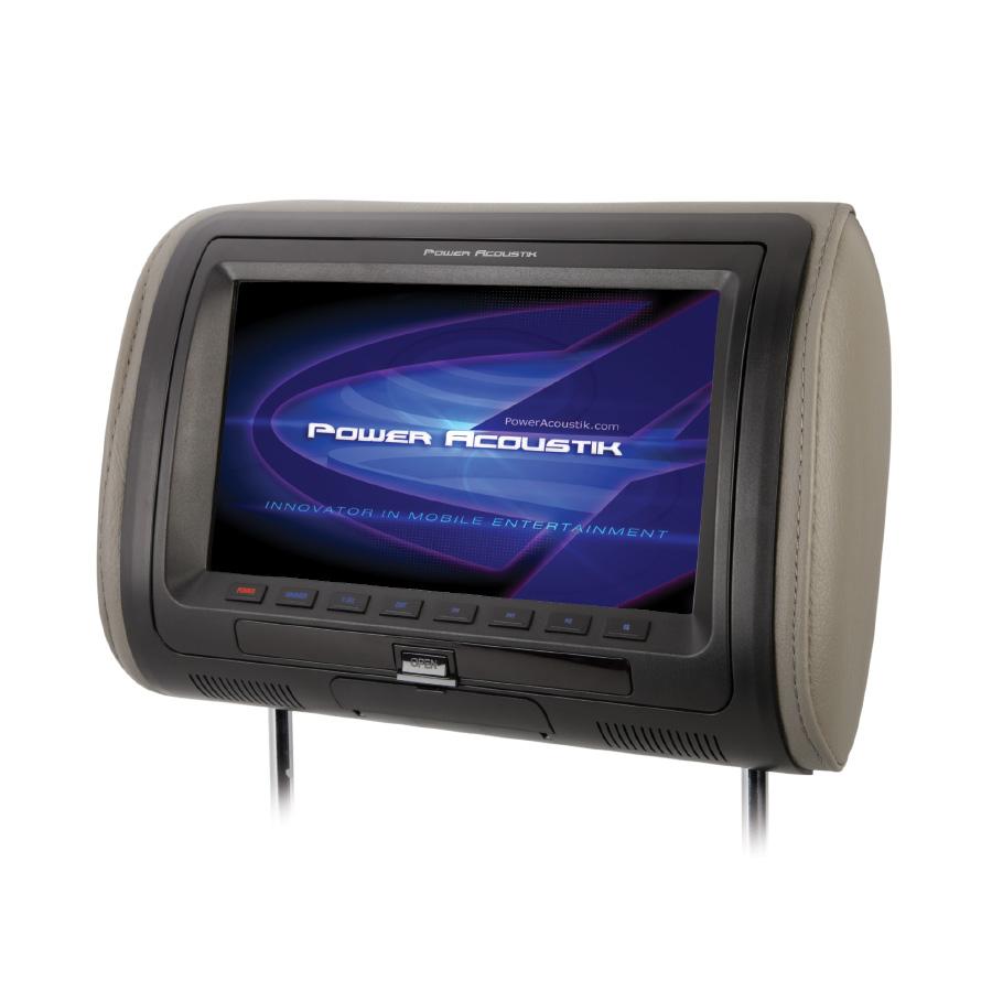 Power Acoustik H-91CC , 9" Universal Headrest Monitor, 3 Color Changeable