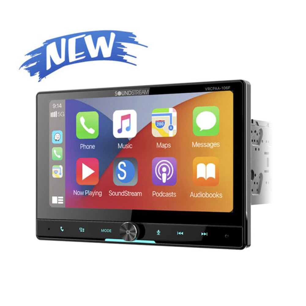 Soundstream VRCPAA-106F, 10.6" Multimedia Receiver w/ CarPlay and Android Auto