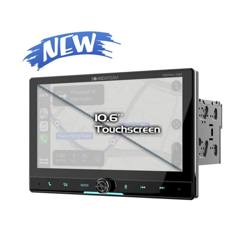 Soundstream VRCPAA-106F, 10.6" Multimedia Receiver w/ CarPlay and Android Auto