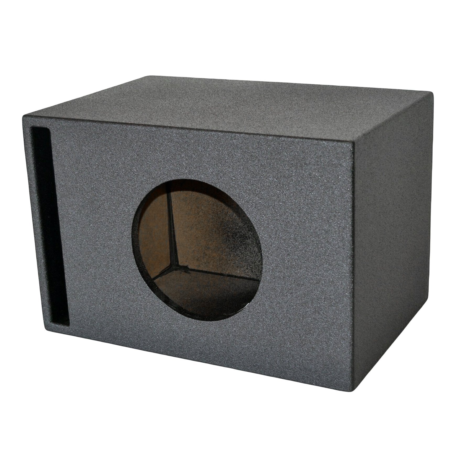 SoundBox SPL Series Single 10" Vented Subwoofer Enclosure, Built to Spec for JL Audio W7 10" - BedLiner