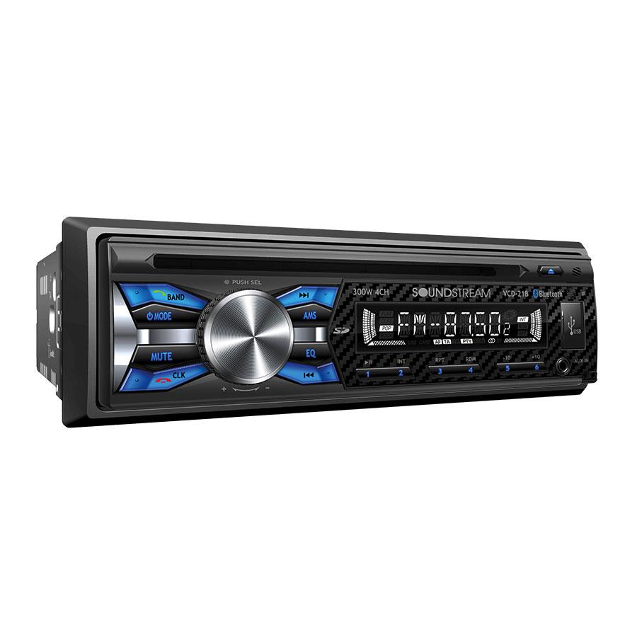 Soundstream VCD-21B, 1-DIN CD/MP3 Head Unit w/ 32GB USB, SD, AUX, & Bluetooth