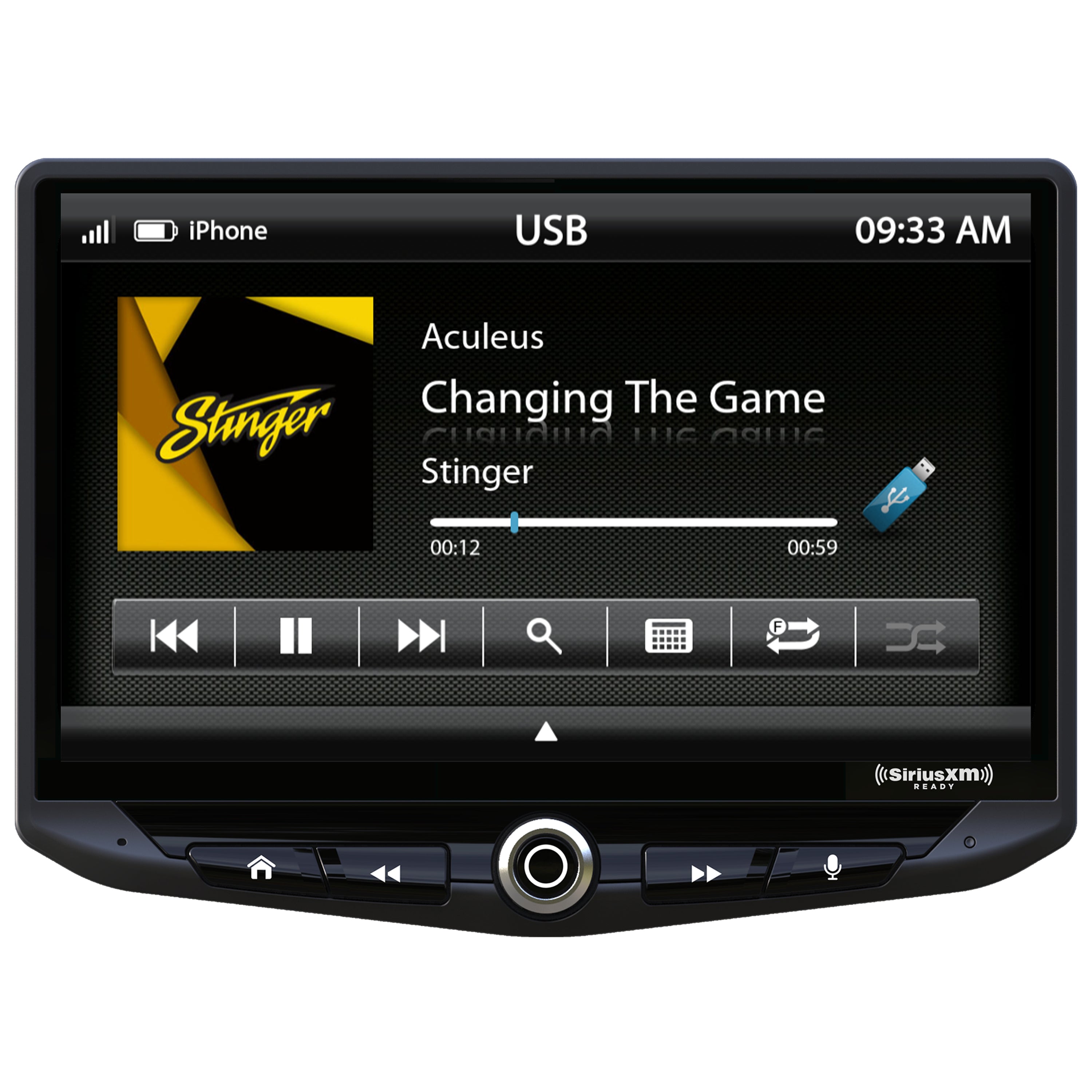 Stinger UN1810, Heigh10 10" Floating Screen Multimedia Player w/ Apple CarPlay & Android Auto Compatibility