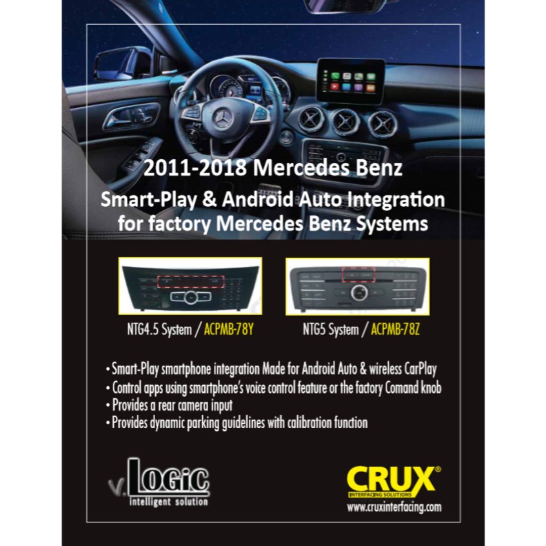 Crux ACPMB-50, Smart-Play Smartphone Integration Smart-Play Integration for Mercedes Benz vehicles with NTG5 / 5.1 Systems