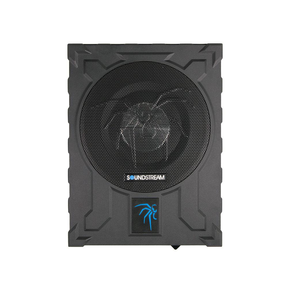 Soundstream USB-10P, Powered Shallow Under Seat 10" Subwoofer Enclosure w/ 2 Passive Radiators, 1000W