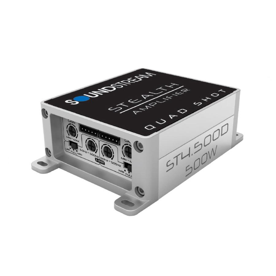 Soundstream ST4.500D, Stealth 4 Channel Class D Full Range Amplifier, SUPER Micro Size - 500W