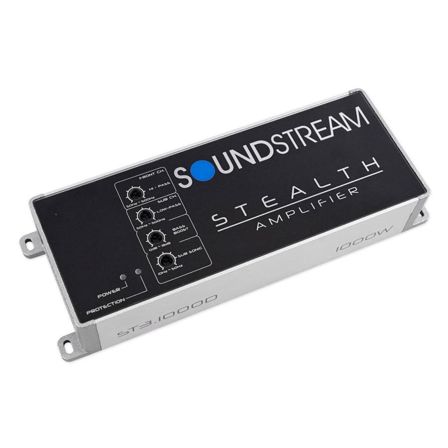 Soundstream ST3.1000D, Stealth 3 Channel Class D Full Range Amplifier, Micro Size - 1000W