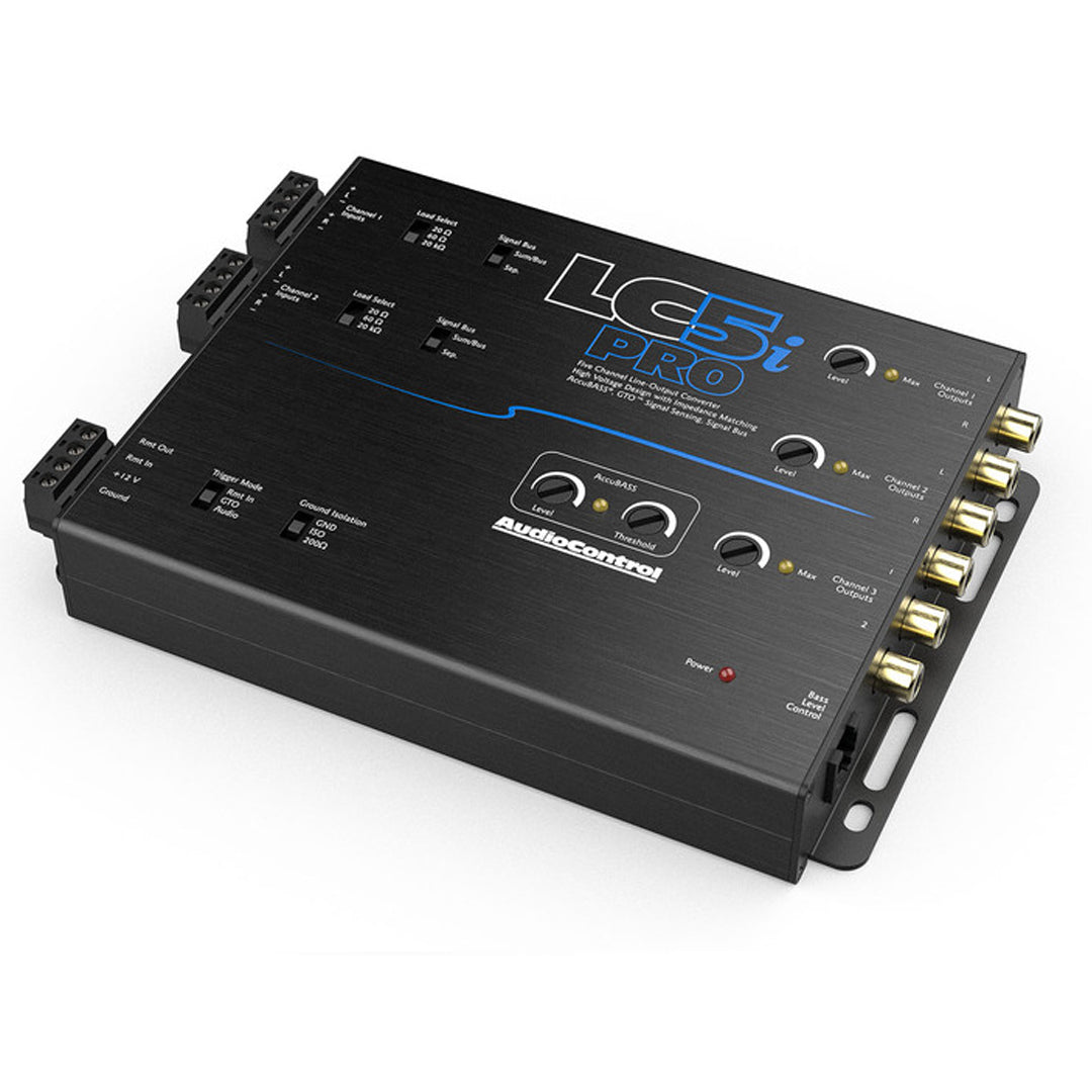 AudioControl LC5i Pro, 5 CH Line Out Converter w/ AccuBass & ACR-1 Dash Remote