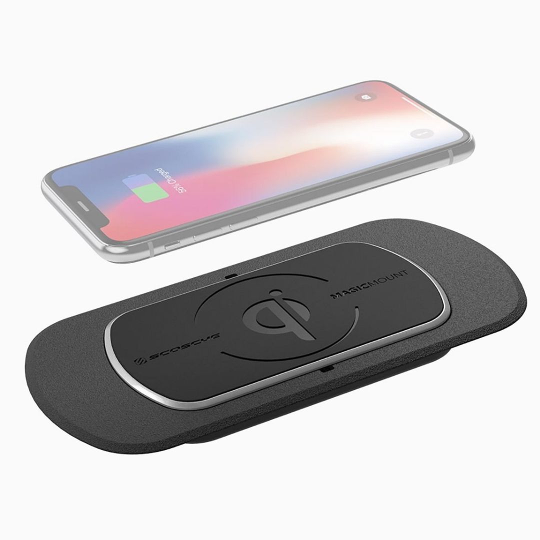 Scosche UQ01, MagicMount Pro Charge Universal Surface Mount w/Flush Bezel Wireless Charging