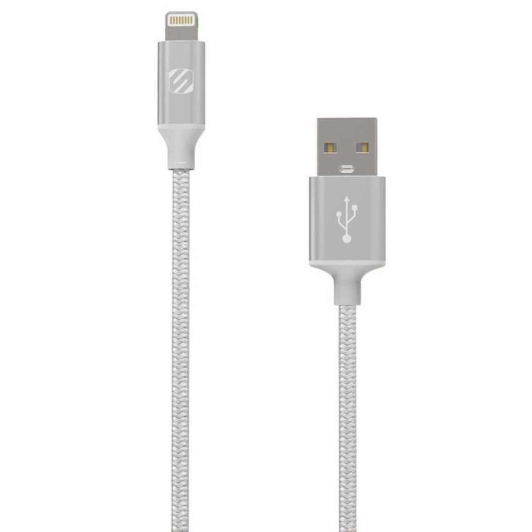 Scosche CCB4SR-SP, USB C to C Braided 4 Foot (Silver)