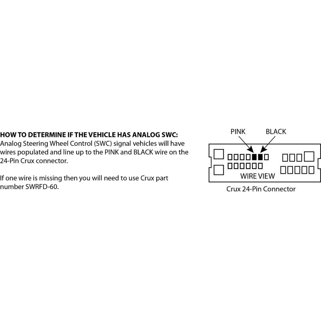 Crux SWRFD-60L, Radio Replacement with SWC Retention for Select Ford Lincoln & Mercury