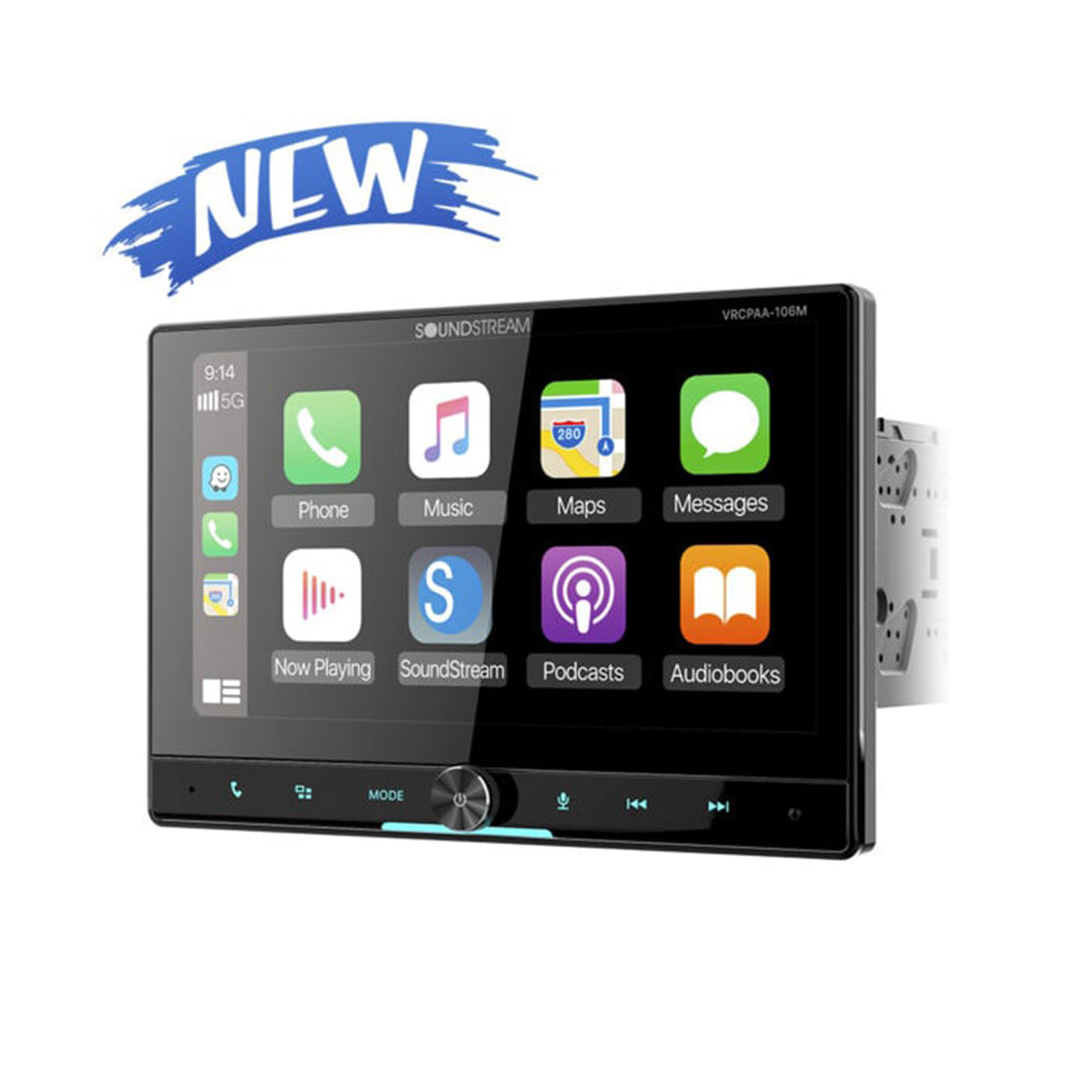 Soundstream VRCPAA-106M, 10.6" Multimedia Receiver w/ CarPlay and Android Auto