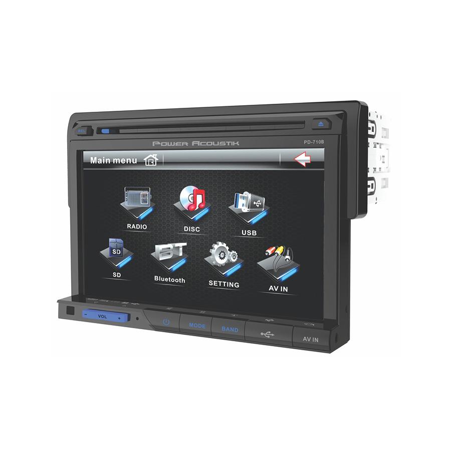 Power Acoustik PD-710B, 1-DIN Source Unit w/ Bluetooth & 7" LCD