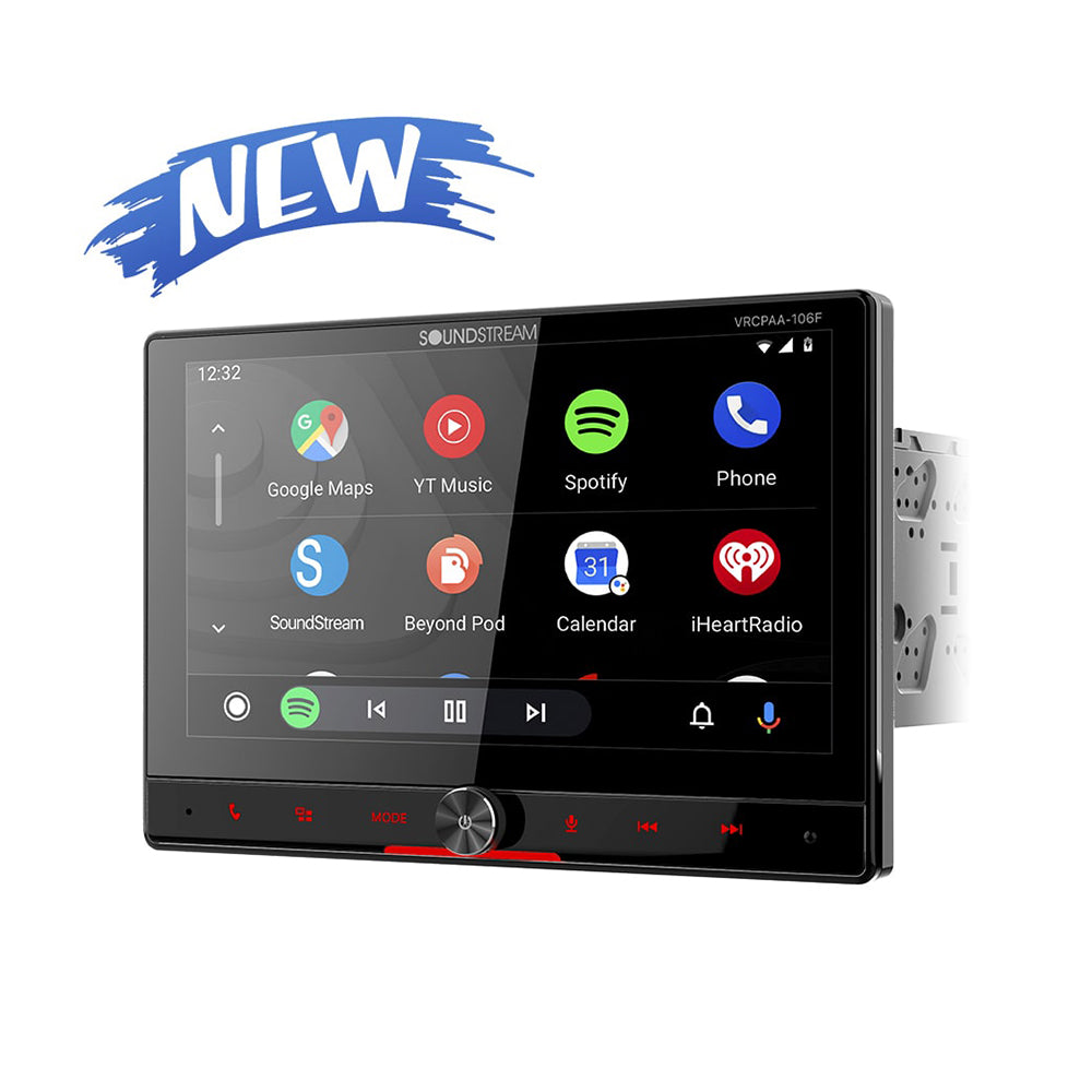 Soundstream VRCPAA-106F, 10.6" Multimedia Receiver w/ CarPlay and Android Auto