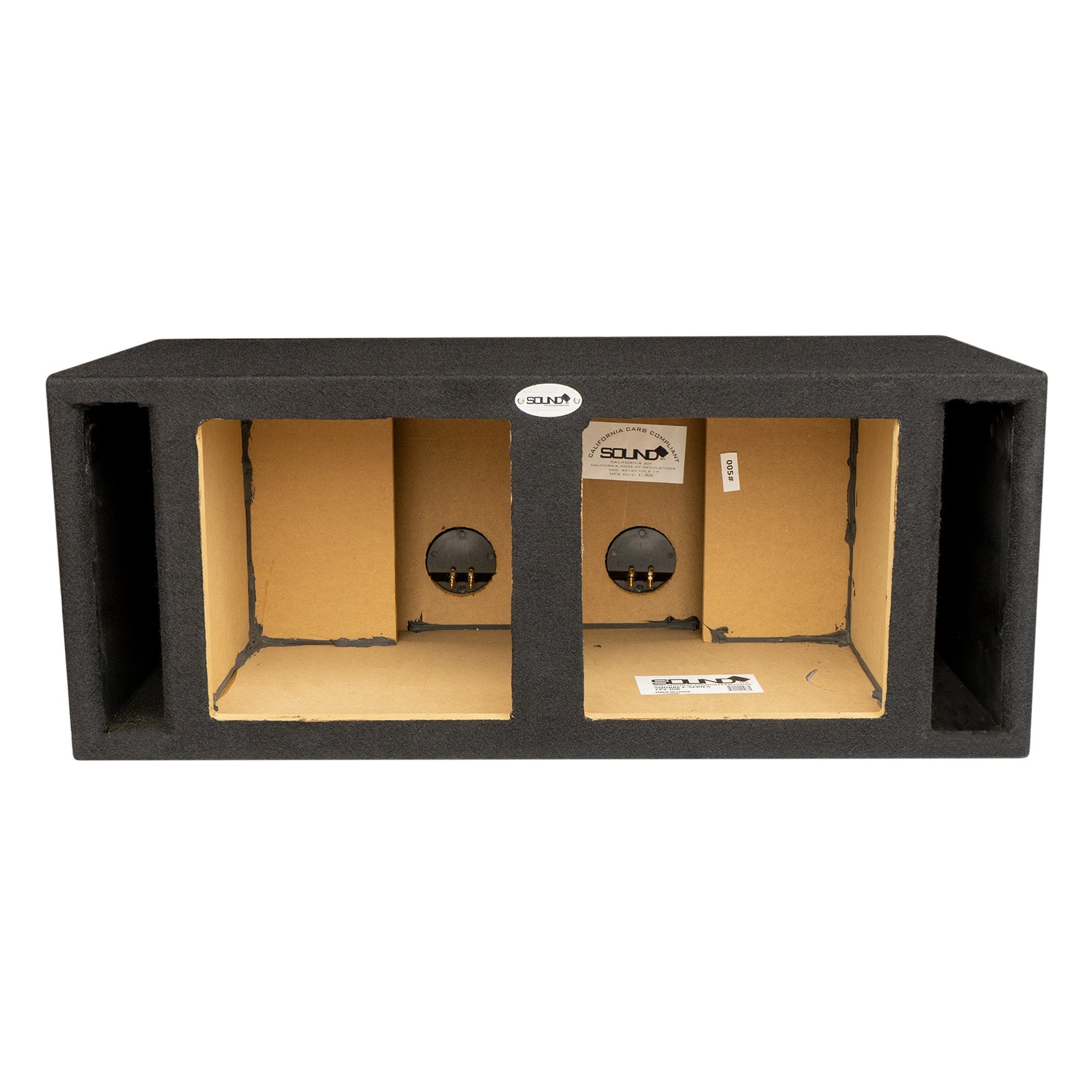 SoundBox E Series Dual 10" Vented Side Port Subwoofer Enclosure, Square