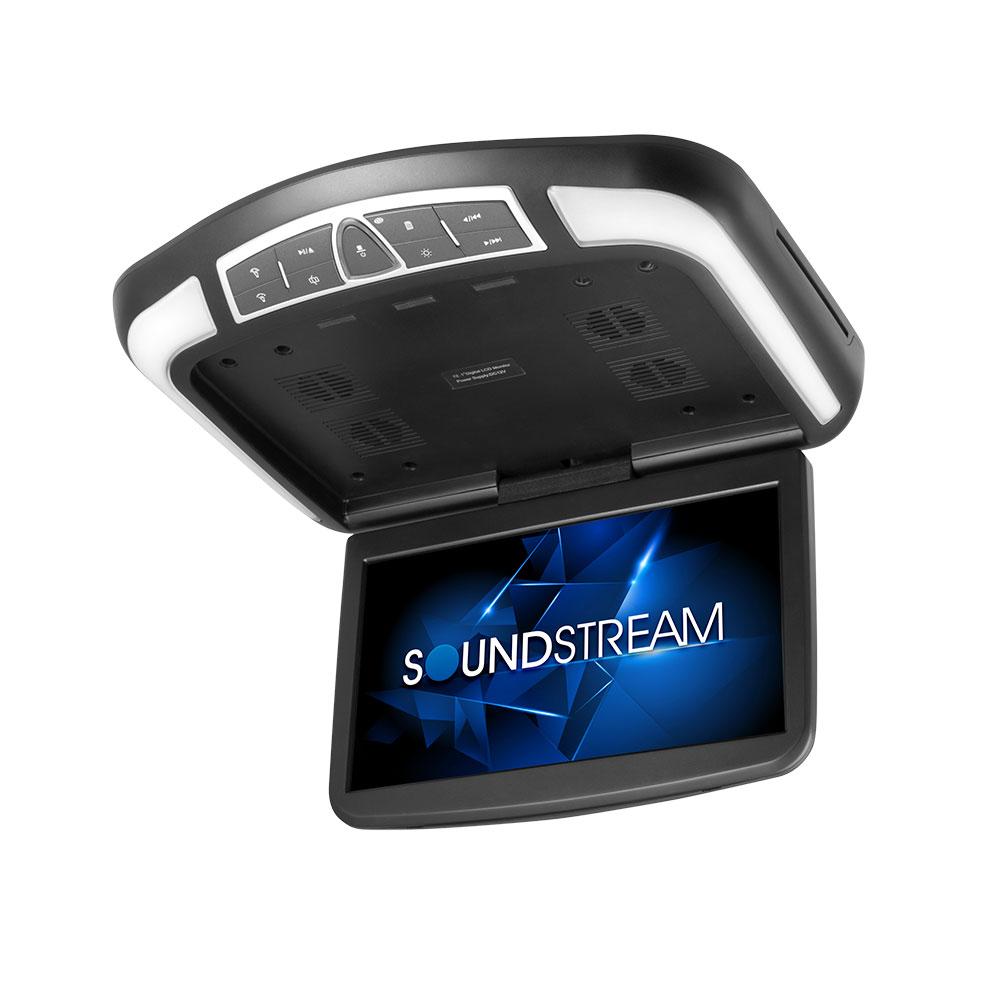 Soundstream VCM-138H, 13.8" Ceiling Mount DVD Entertainment. Sys., Mobile Link, RGB Lights, 3 Color Change